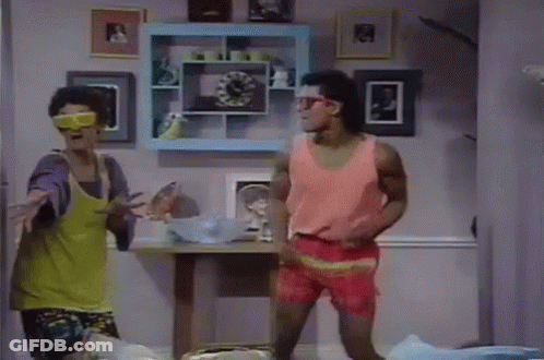 Three Men Dancing In Living Room GIF