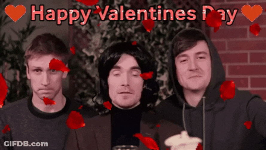 Three Men Happy Valentine's Day GIF