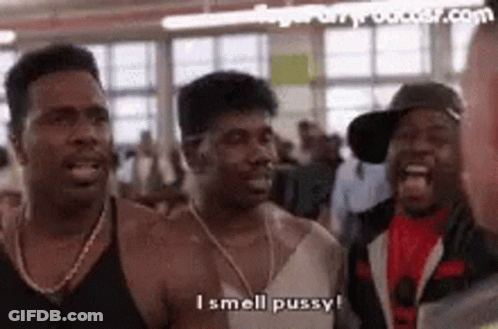 Three Men In A Gym Saying I Smell Pussy GIF
