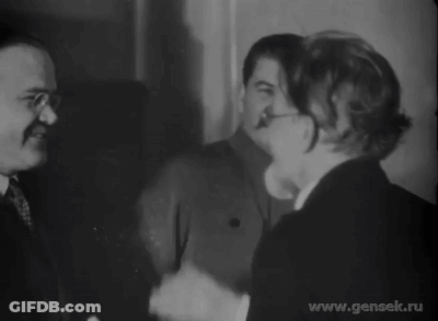 Three Men In Black And White Photo GIF