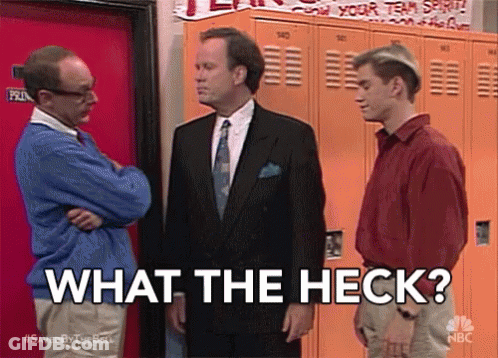 Three Men In Front Of Lockers Saying What The Heck GIF