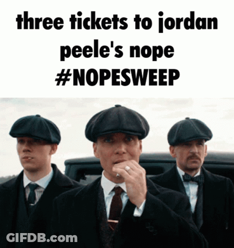 Three Men In Suits And Hats Are Standing In Front Of A Car With The Caption Three Tickets To Jordan GIF