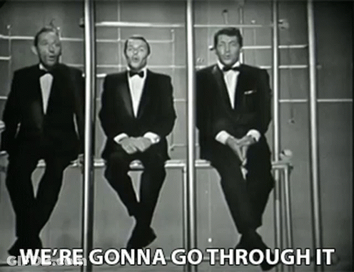 Three Men In Tuxedos Saying We're Gonna Go Through It GIF