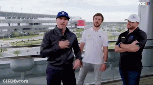 Three Men On Balcony Fox TV Logo GIF