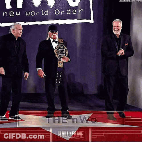 Three Men On Red Carpet New World Order GIF
