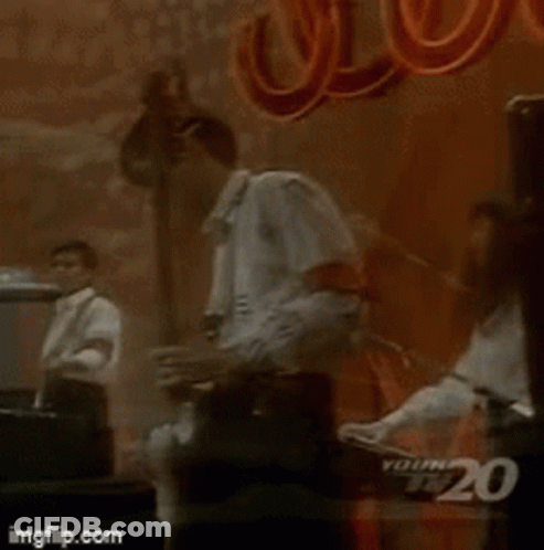 Three Men On Stage Meskie Granie Red GIF