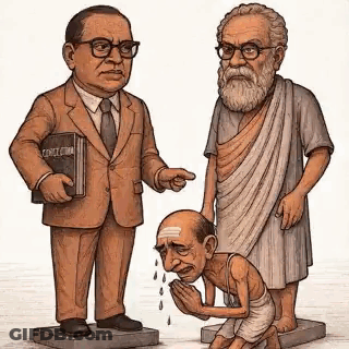 Three Men One Pointing At Another GIF