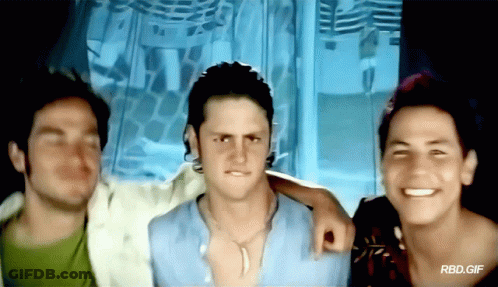 Three Men Posing With Rbd.gif GIF