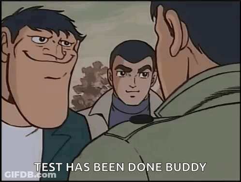 Three Men Saying Test Has Been Done Buddy GIF