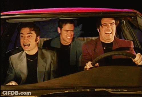 Three Men Sitting In Car GIF