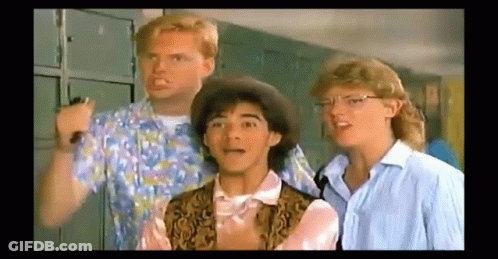 Three Men Standing In Locker Room GIF