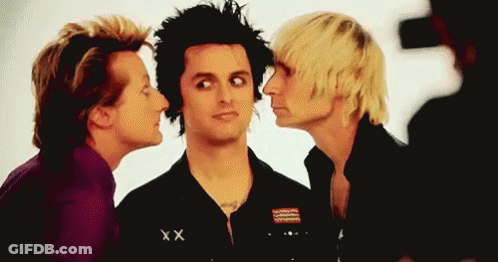 Three Men Standing Next To Each Other GIF
