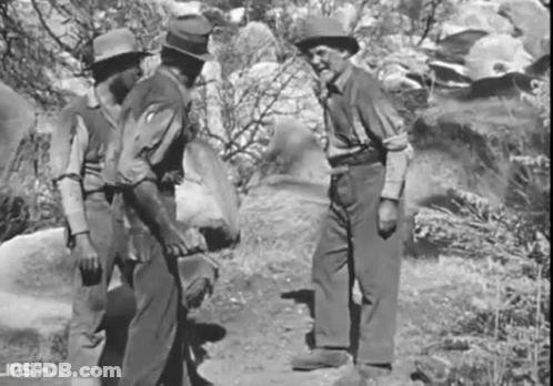 Three Men Standing With Caption Lips GIF