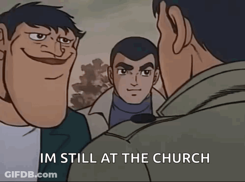 Three Men Talking Im Still At The Church GIF
