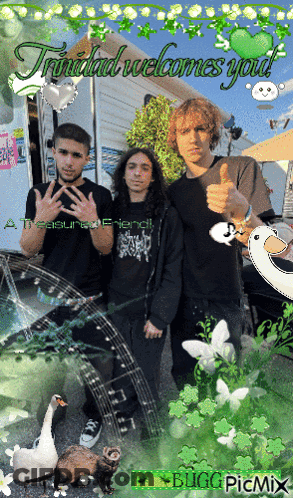 Three Men Trinidad Welcomes You GIF