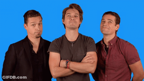 Three Men With Arms Crossed GIF
