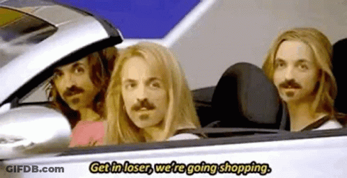 Three Men With Long Hair And Mustaches Sitting In Car GIF