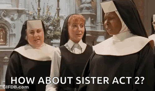 Three Nuns Together In Church GIF