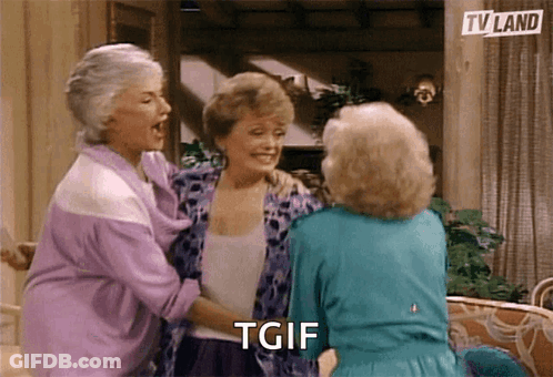 Three Older Women Hugging TGIF GIF