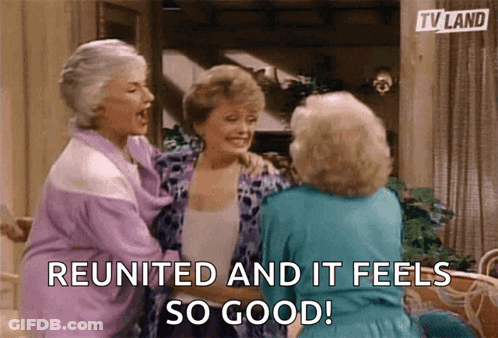Three Older Women Reunited And It Feels So Good GIF