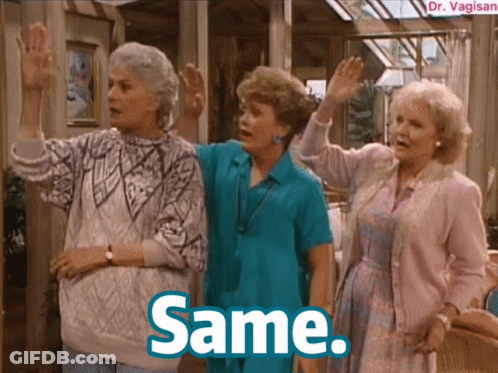 Three Older Women Standing Together GIF