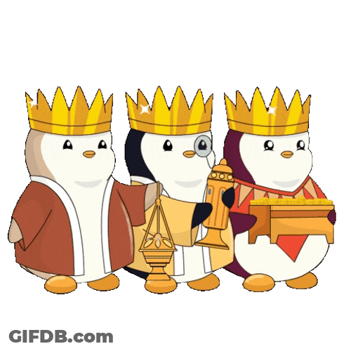 Three Penguin King GIF