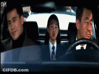 Three People In Car Saying Dyn GIF