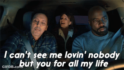 Three People In Car With I Cant See Me Lovin Nobody But You For All My Life GIF