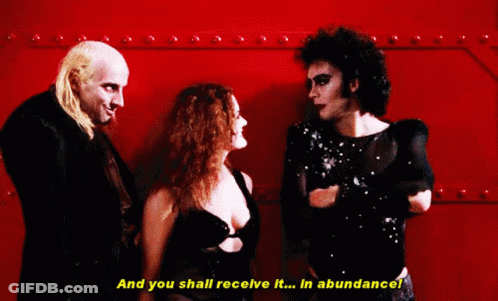 Three People Standing With And You Shall Receive It In Abundance GIF