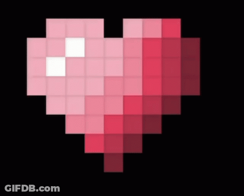 Three Pink Hearts On Gold Chains With Aliabdi GIF