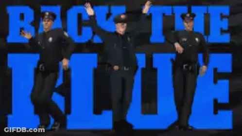 Police Officers Dancing Back The Blue GIF