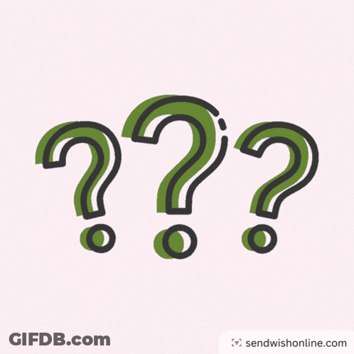 Three Question Marks On A Pink Background With Sendwishonline.com Below Them GIF