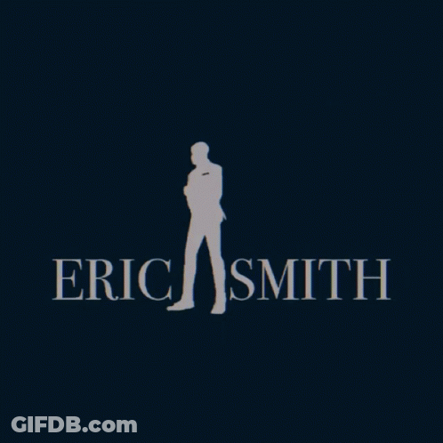 Three Silhouettes Of Men Are Standing Next To The Word Ericicismsmith GIF