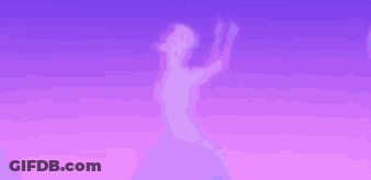 Silhouettes Of Women In Purple Dresses Holding Hands GIF