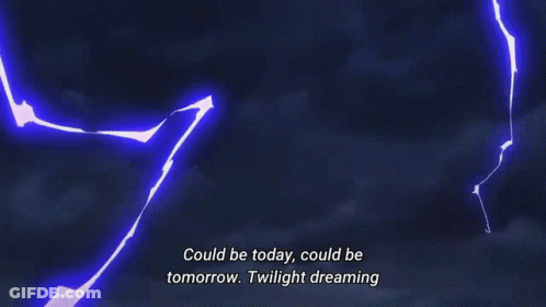 Three Skeletons Dancing In Front Of Lightning GIF