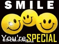 Three Smiley Faces Smile You're Special GIF