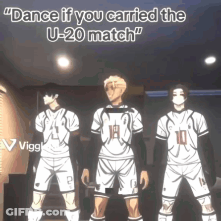 Three Soccer Players Dance If You Carried The U-20 Match GIF