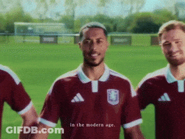 Three Soccer Players Standing On Field In The Modern Age GIF