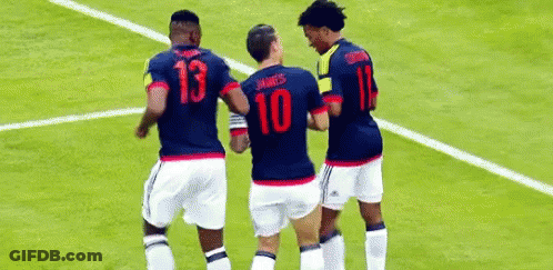 Three Soccer Players With Number 10 Jersey GIF