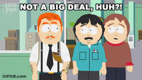 Three South Park Characters Are Standing In Front Of A Sign That Reads South Park GIF