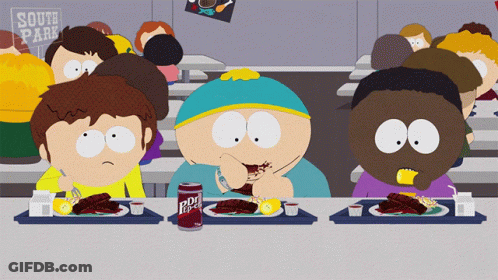 Three South Park Characters Eating Pepsi Can GIF