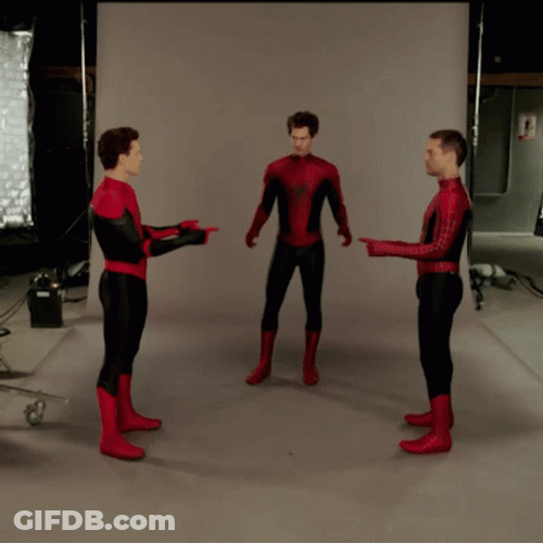 Three Spiderman In One Frame Meme GIF
