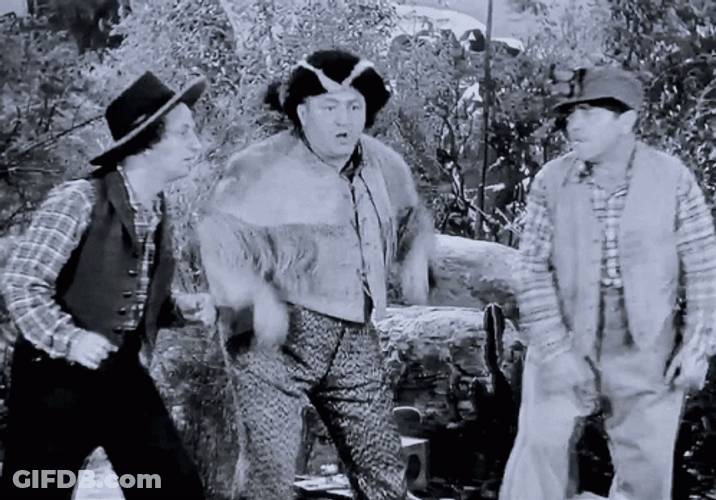 Three Stooges Counting Run Away GIF