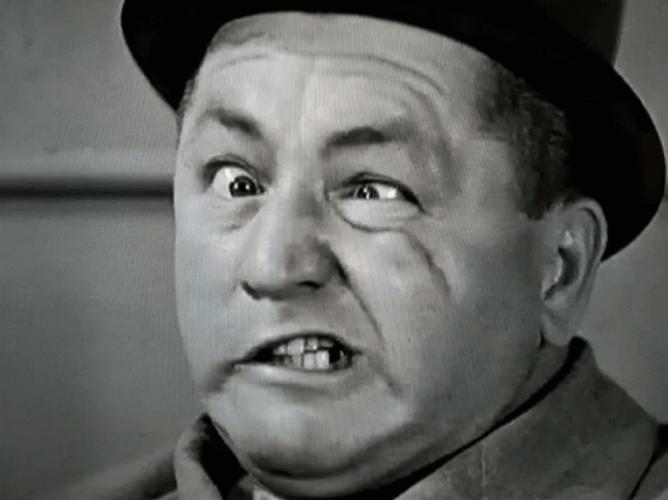 Three Stooges Curly Comedian Making Face GIF