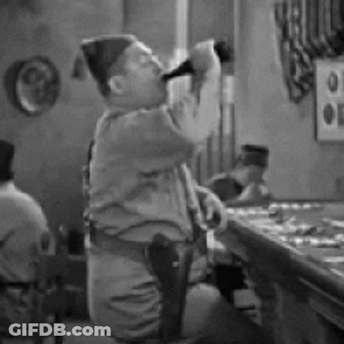 Three Stooges Curly Drinking Spin GIF