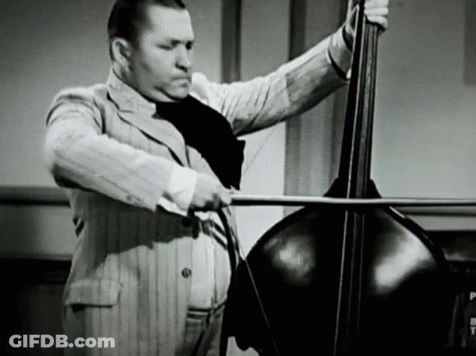 Three Stooges Curly Violin Fail GIF