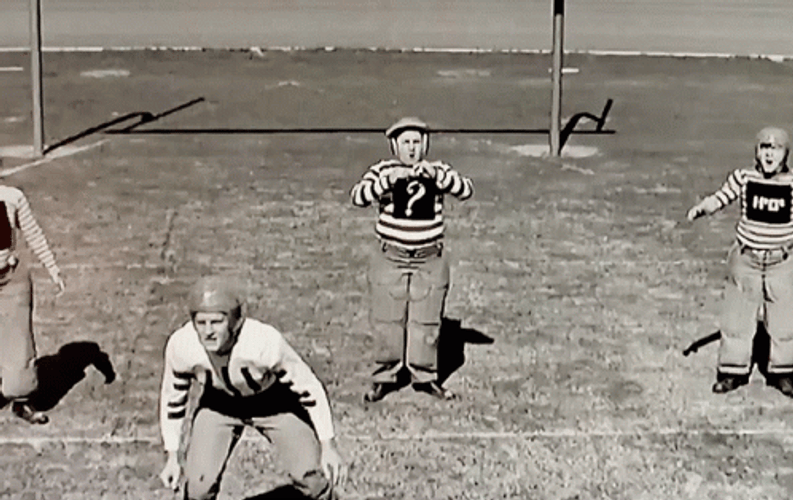 Three Stooges Football Kick Off GIF
