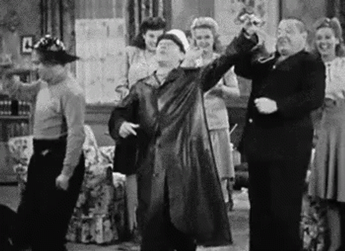 Three Stooges Happy Dancing Celebration GIF