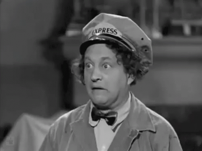 Three Stooges Larry Screaming Scared GIF