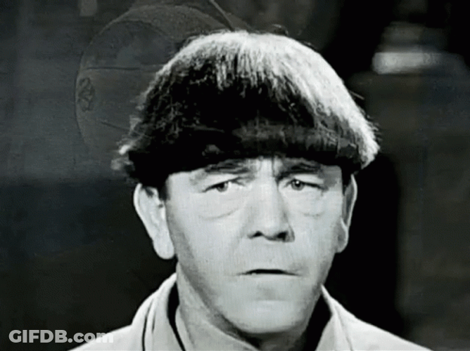 Three Stooges Moe Howard Funny Hair GIF